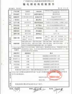 產(chǎn)品檢驗(yàn)報告